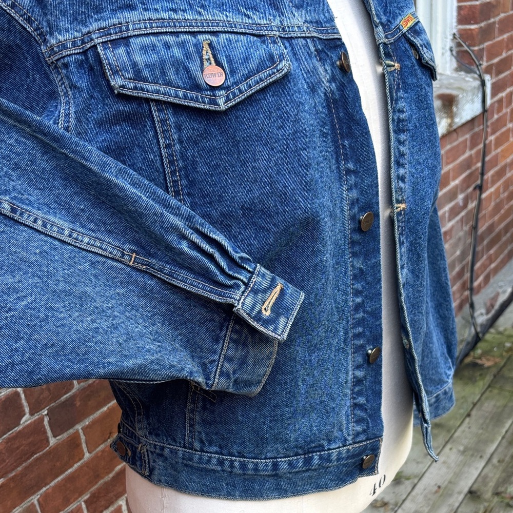 Edwin Blue Trucker Denim Jean Jacket Japanese - Picture 4 of 9